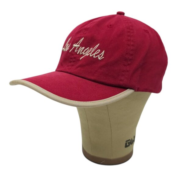 Los Angeles Embroidered Script Adjustable Tuck Strap Cap Trucker Baseball Hat - Picture 2 of 14